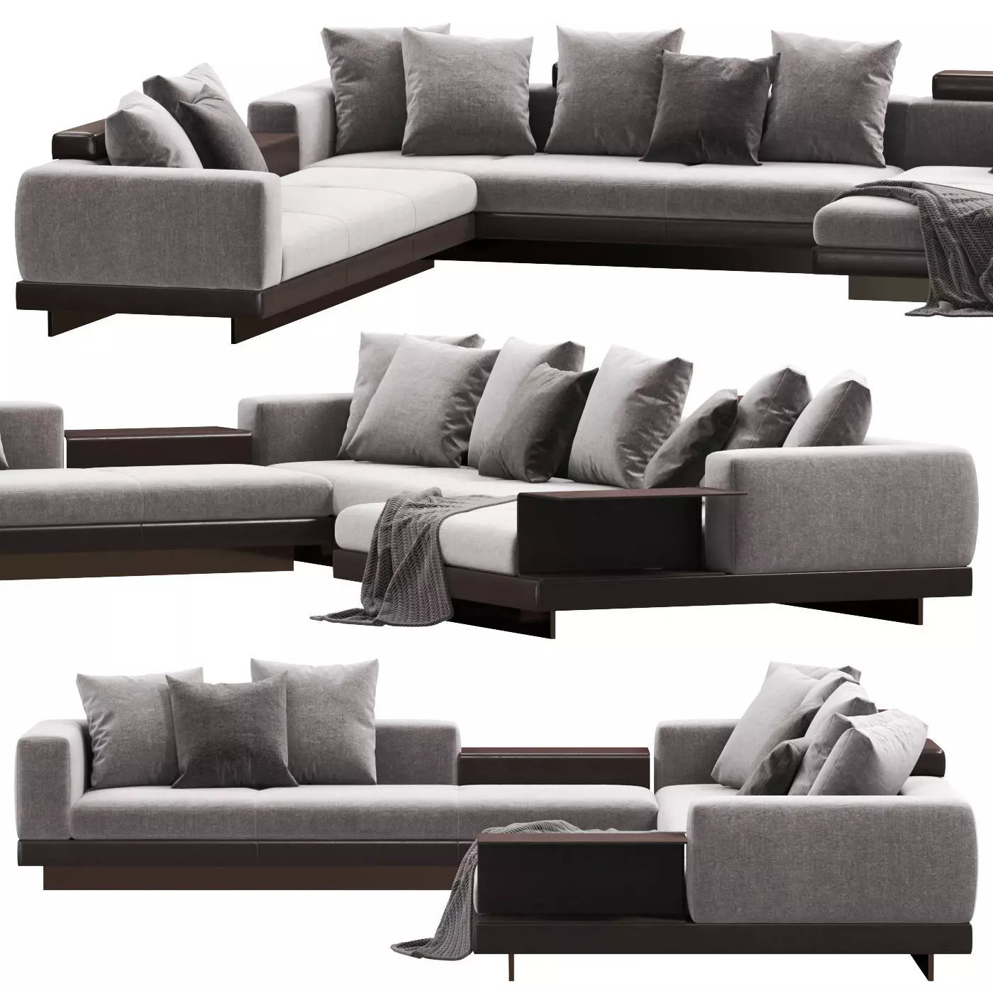 Connery modular sofa 3D model_4