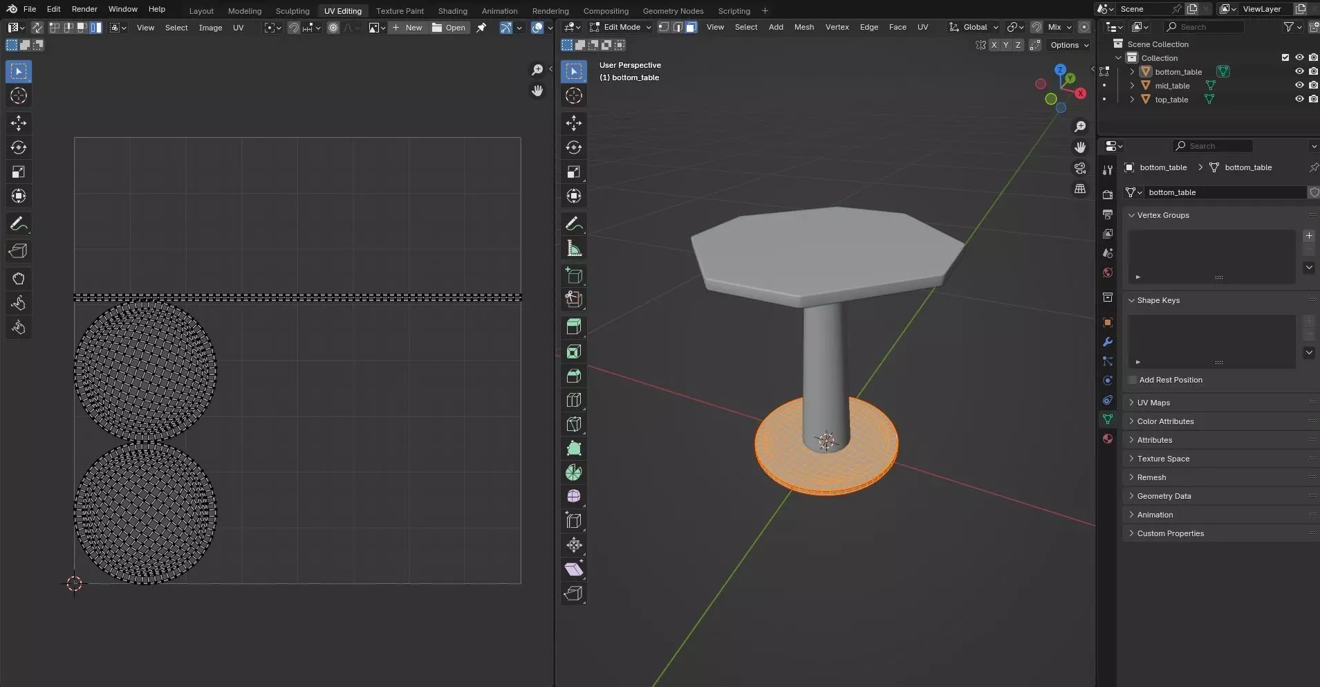 Octagon Table CG39 3D model_9