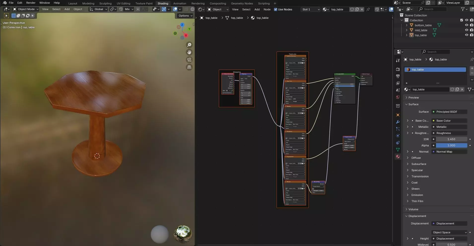Octagon Table CG39 3D model_11
