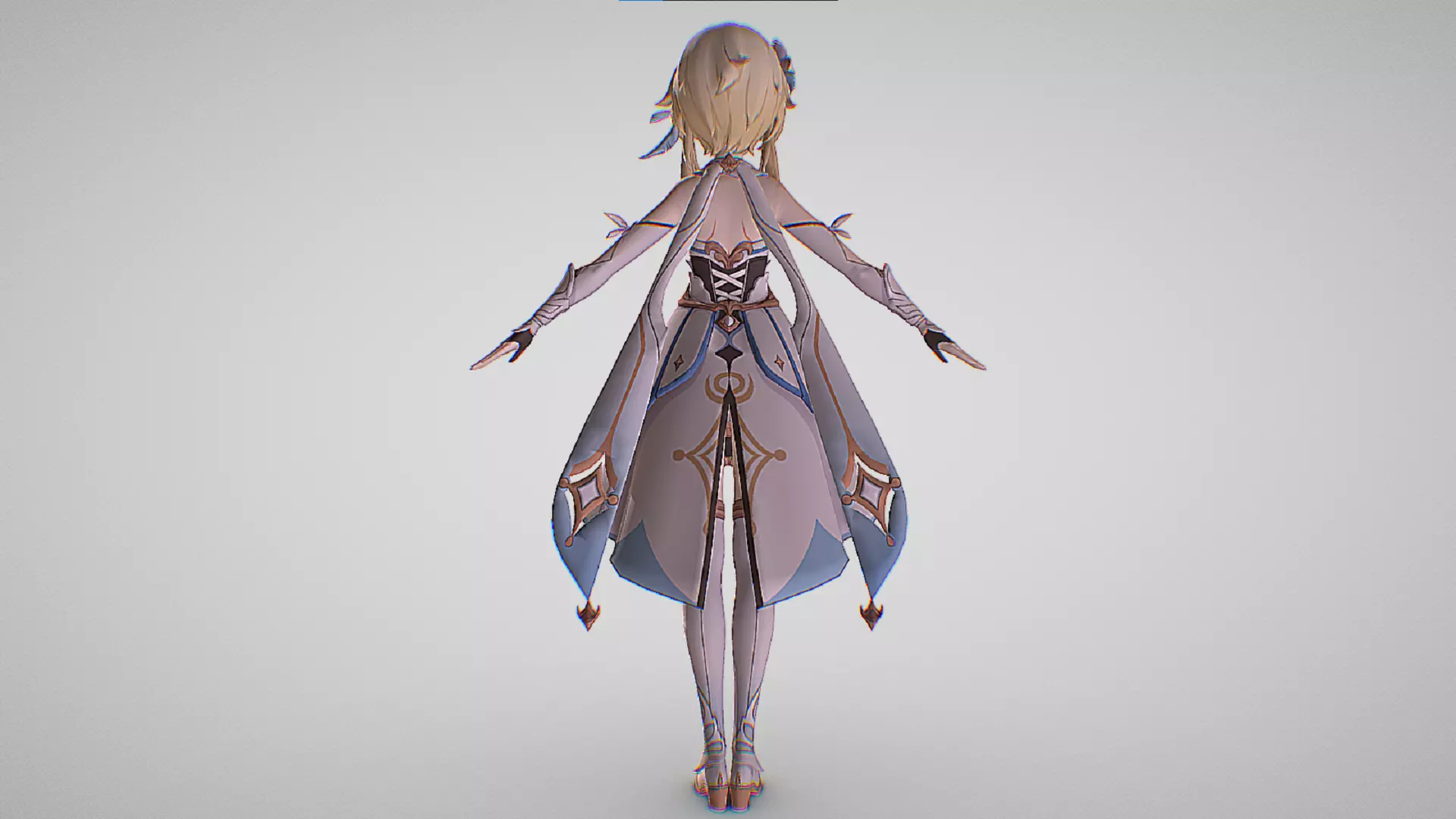 Lumine - Genshin Impact - Cute Anime Girl Character Low-poly 3D model_3