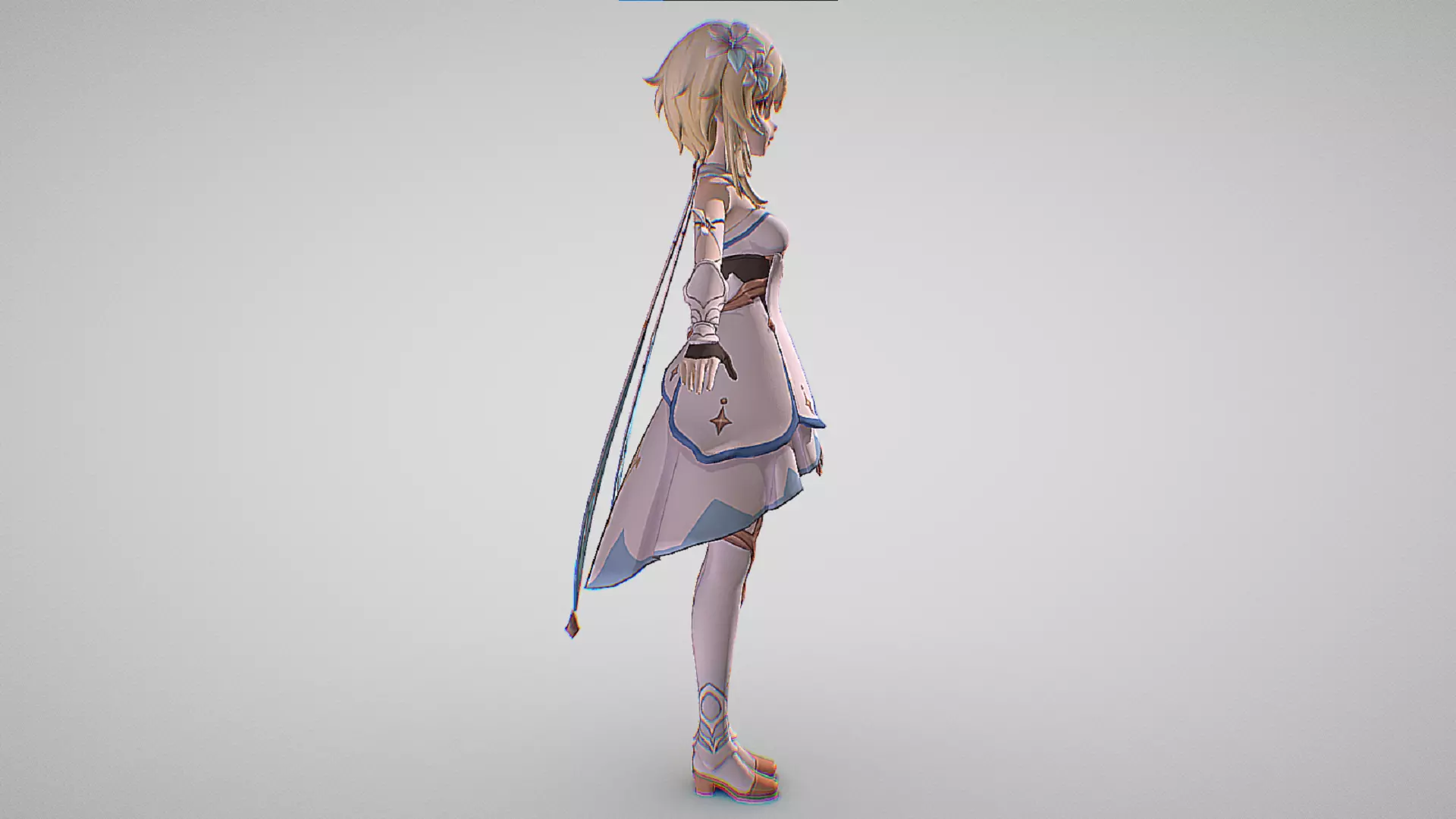 Lumine - Genshin Impact - Cute Anime Girl Character Low-poly 3D model_4