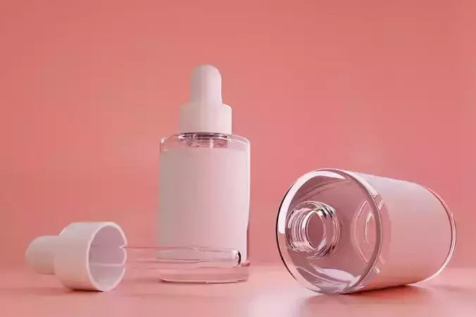 3D Dropper Bottle with Pipette Cosmetic Packaging liquid beauty