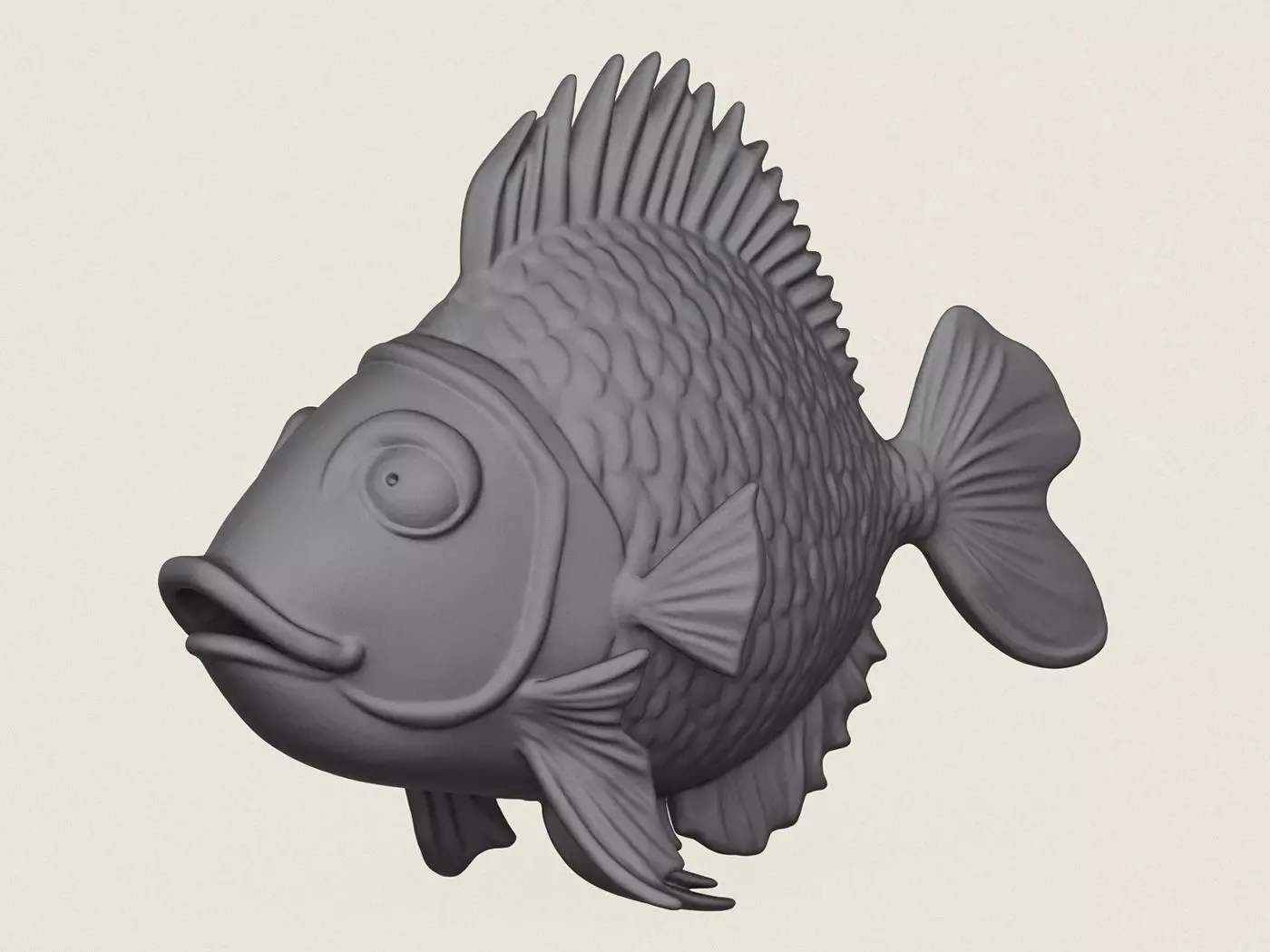 Fish 10 Print Ready 3D Model 3D print model_0