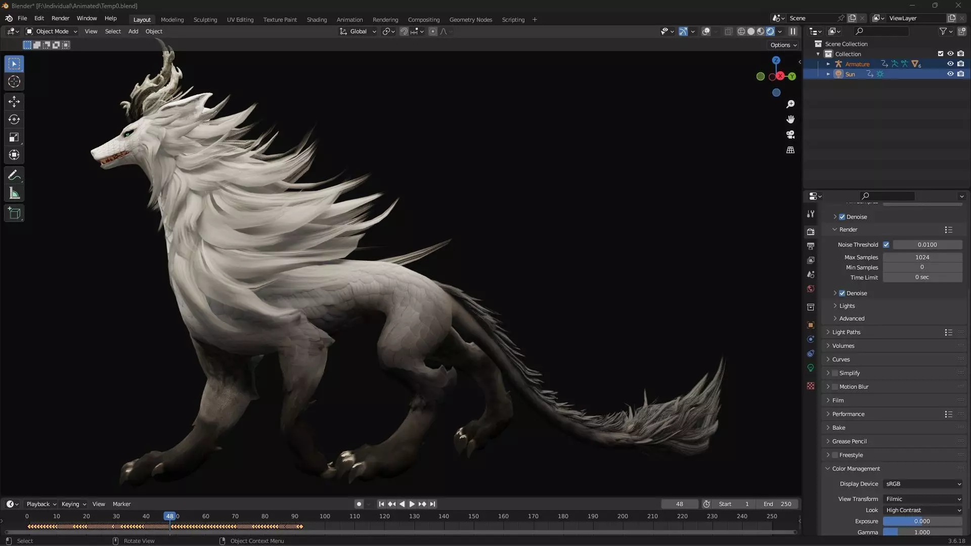 Divine Wolf-B4 3D model_22