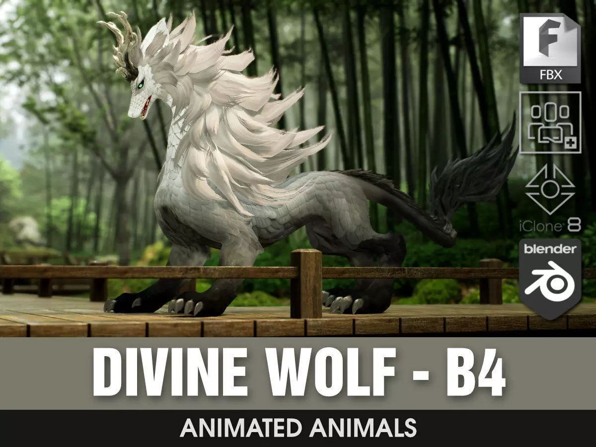 Divine Wolf-B4 3D model_0
