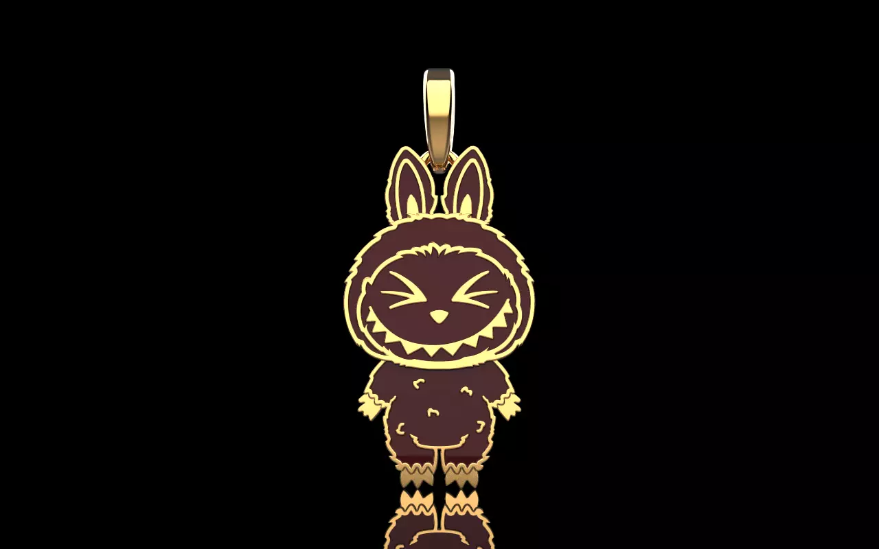 Labubu pendant model 1397 3D print model_10