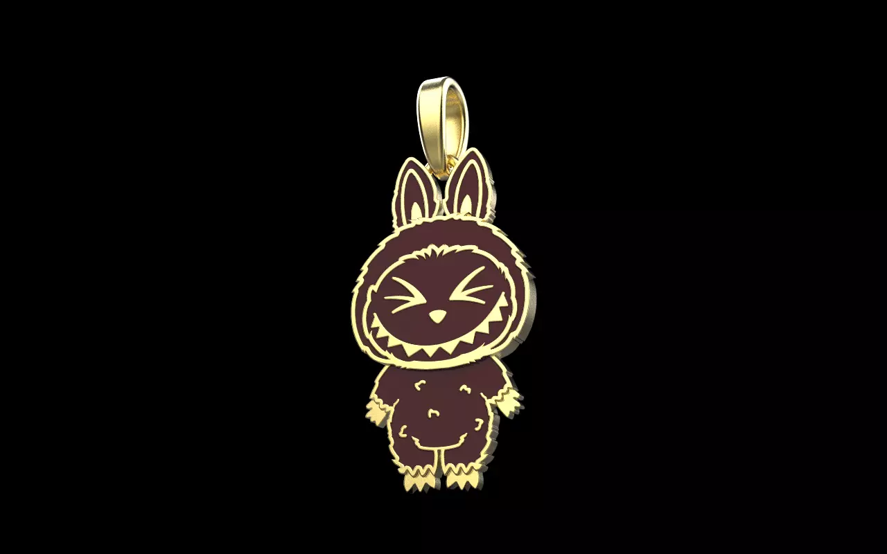 Labubu pendant model 1397 3D print model_21