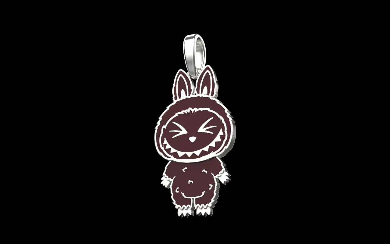 Labubu pendant model 1397 3D print model_26