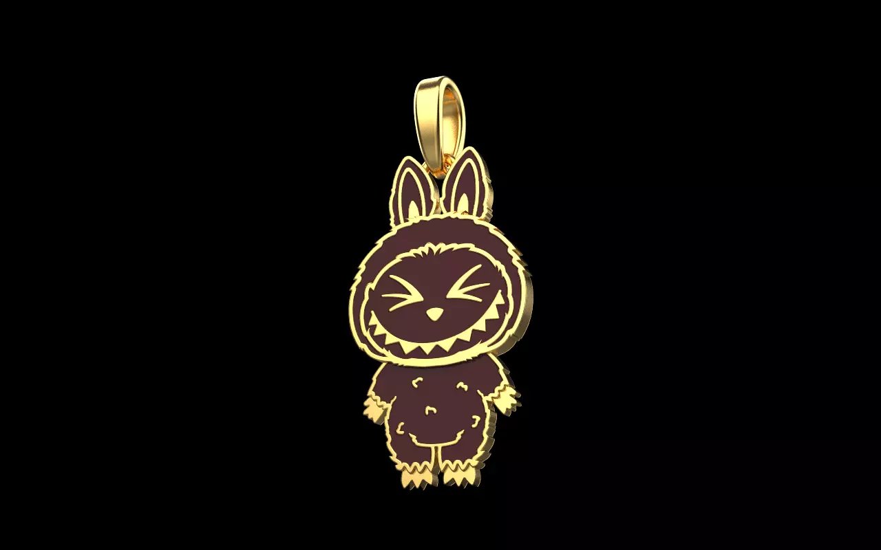 Labubu pendant model 1397 3D print model_2