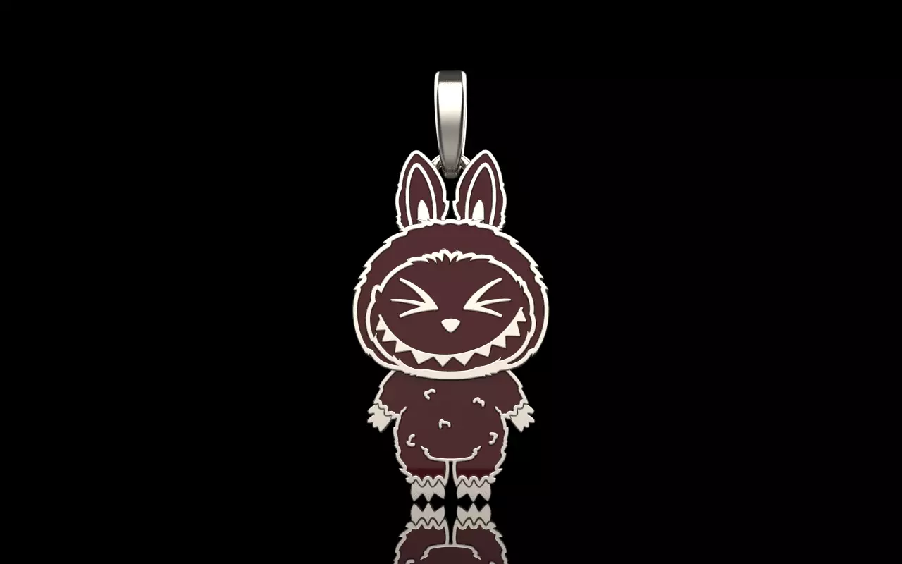 Labubu pendant model 1397 3D print model_11