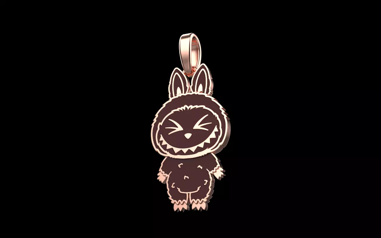 Labubu pendant model 1397 3D print model_24