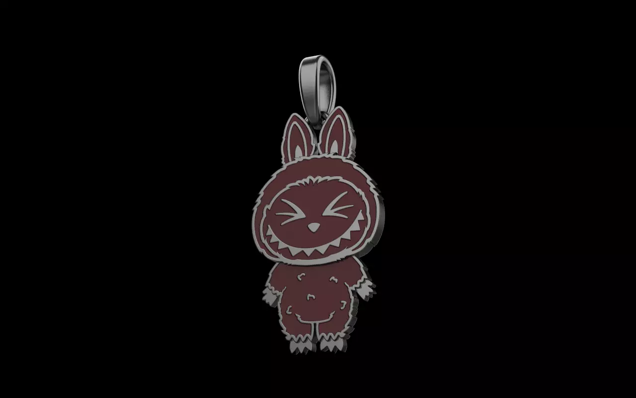 Labubu pendant model 1397 3D print model_25