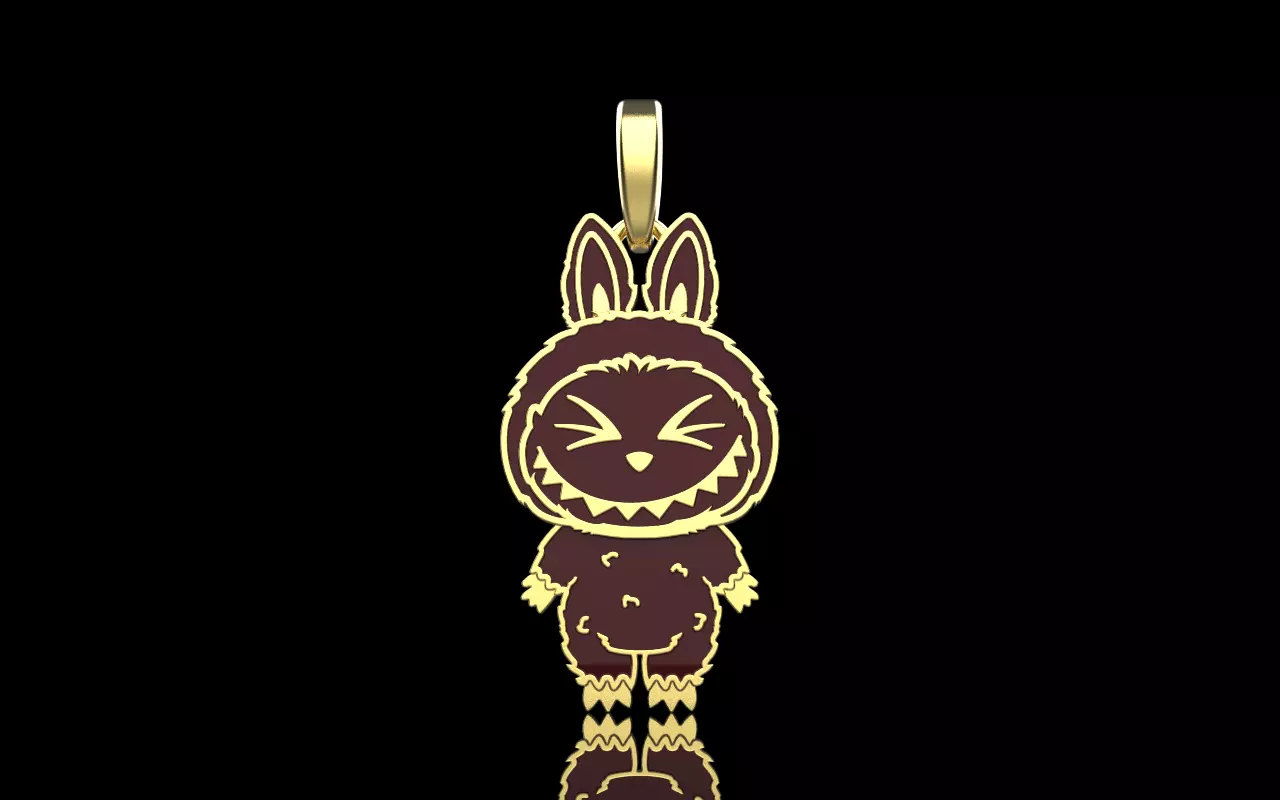 Labubu pendant model 1397 3D print model_9