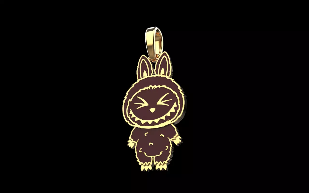 Labubu pendant model 1397 3D print model_22