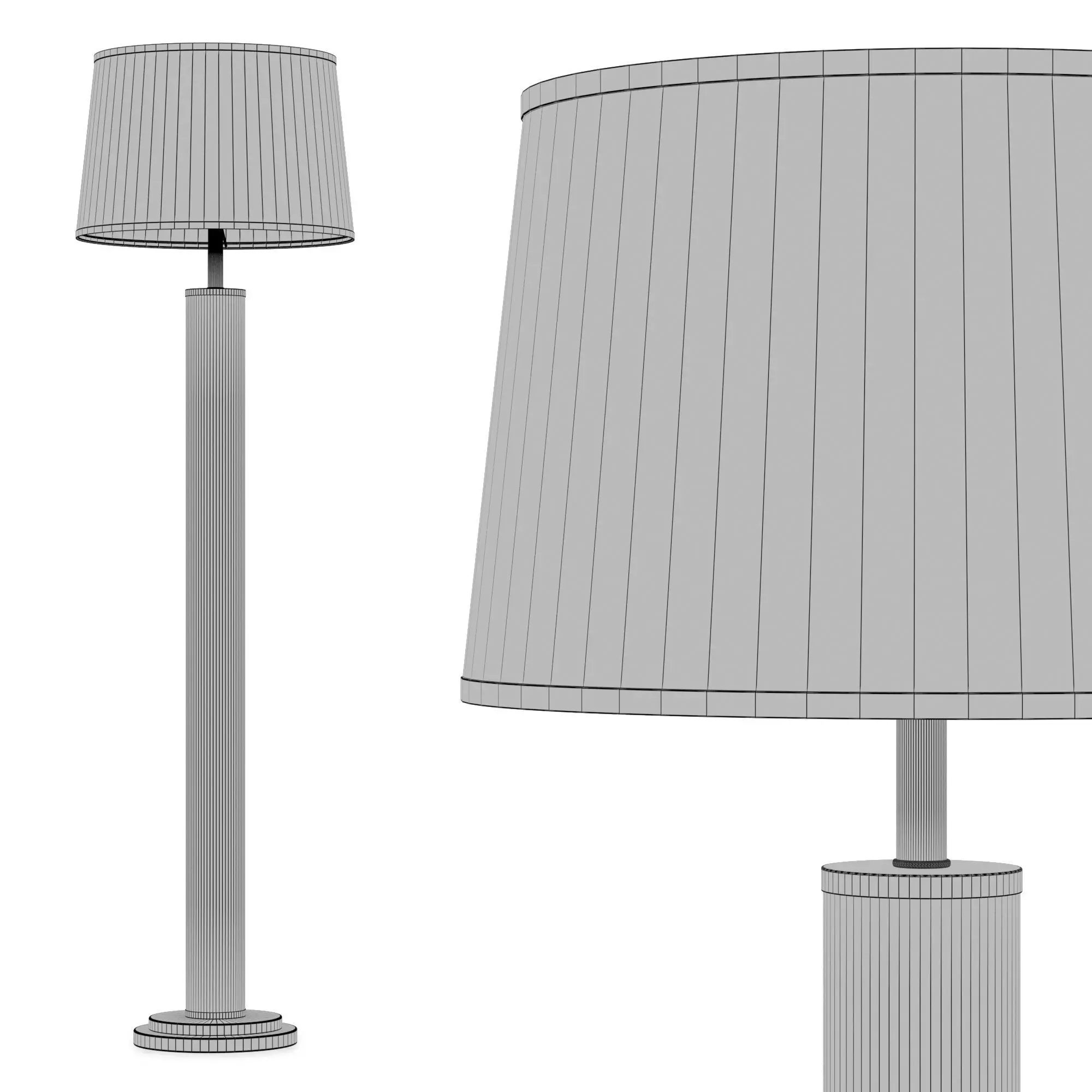 Dantone Home Buckingham Dark Bronze Floor Lamp 3D model_5