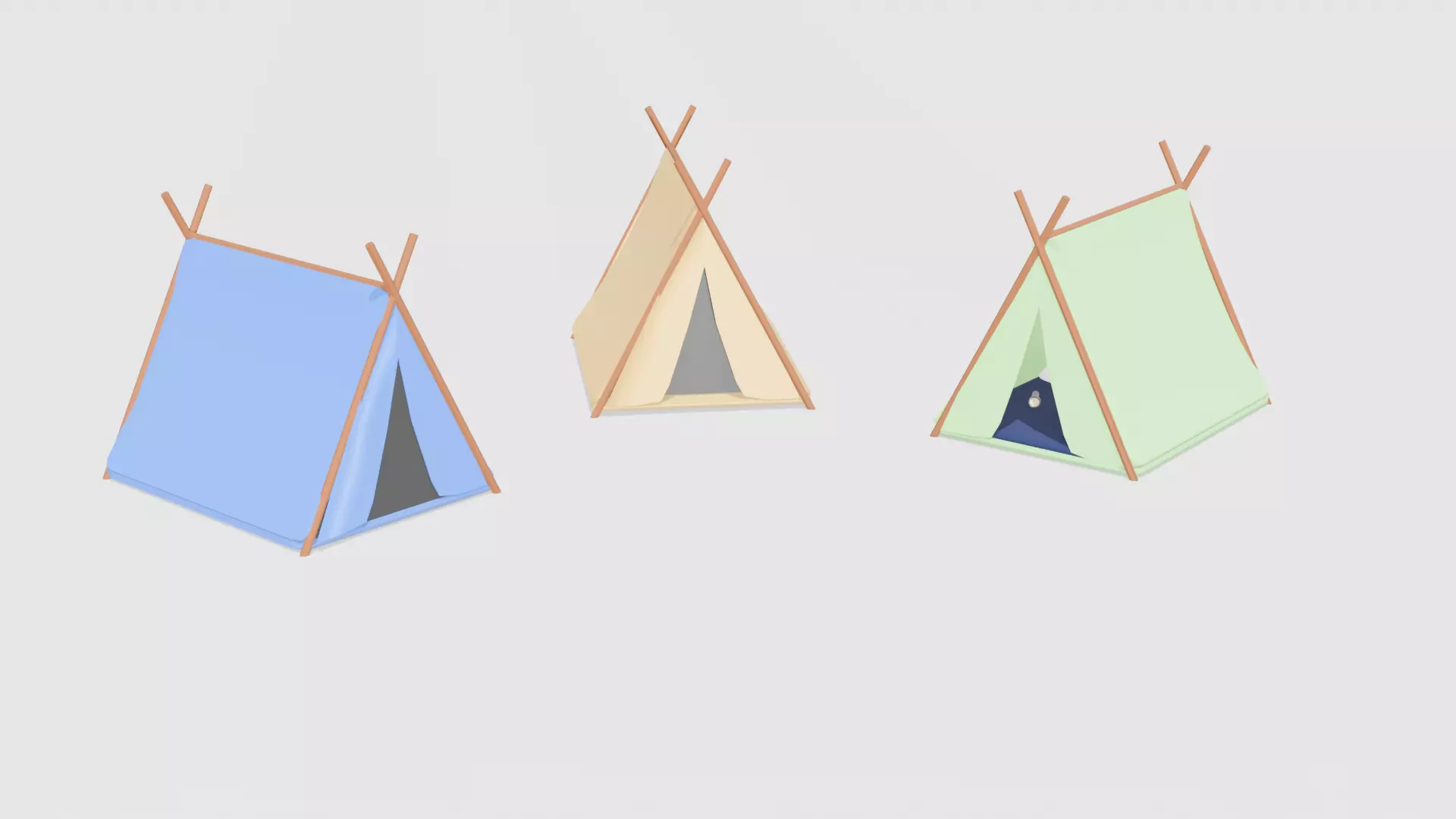 Complete low poly Camping Pack Low-poly 3D model_7