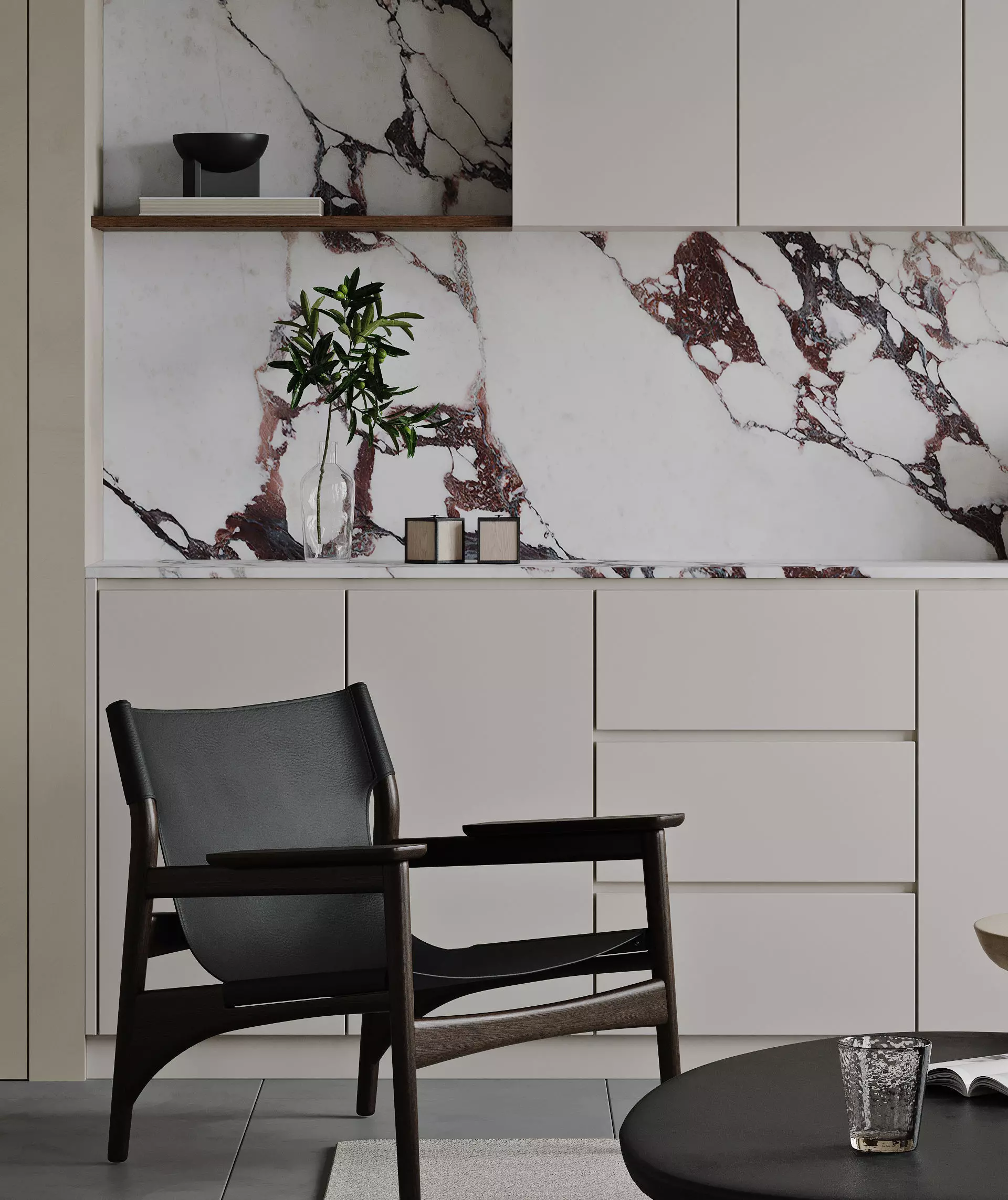 Modern living room dining room interior scenes 164 3D model_1