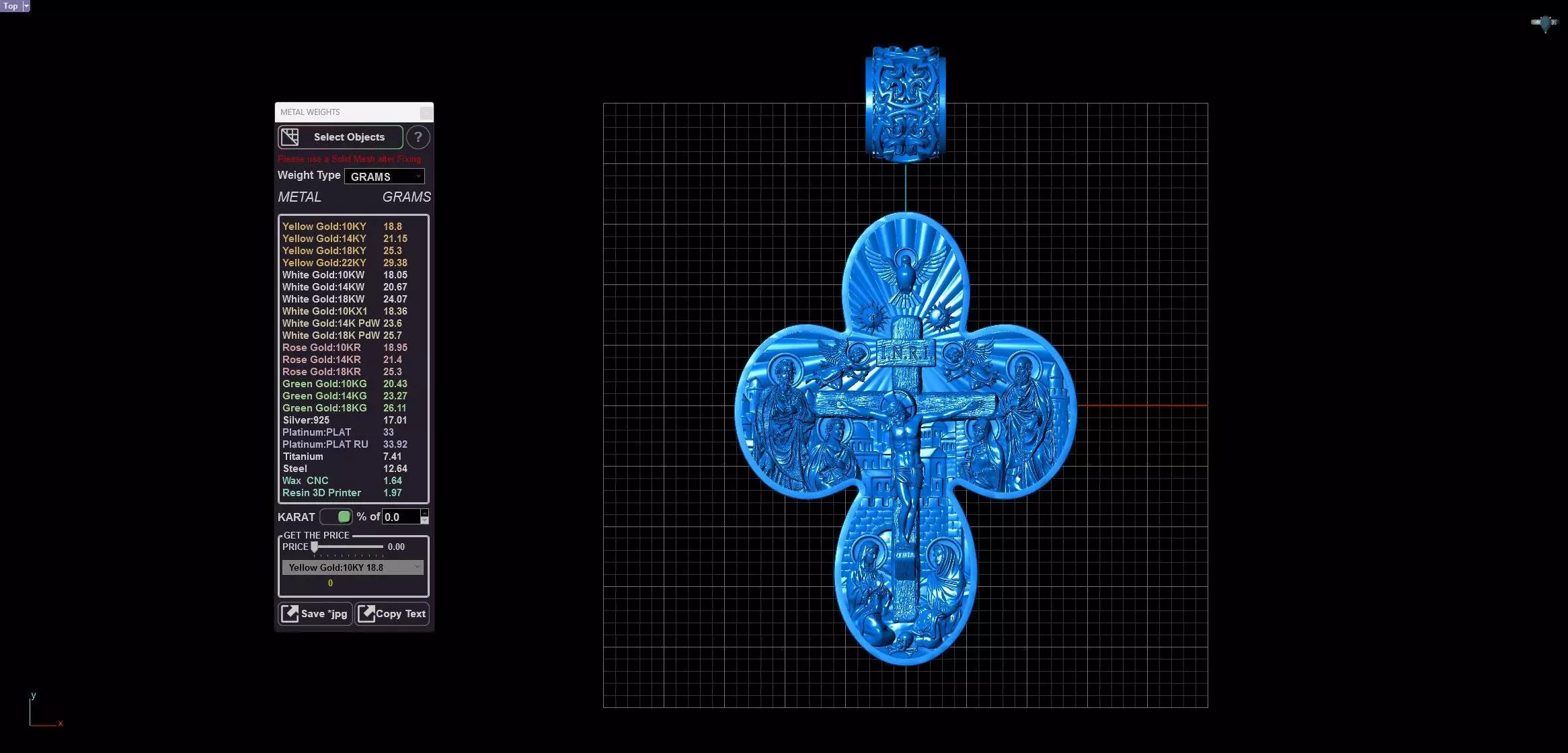 Four Leaf Clover Medal Christian Catholic Double Sided Cross 3D print model_18