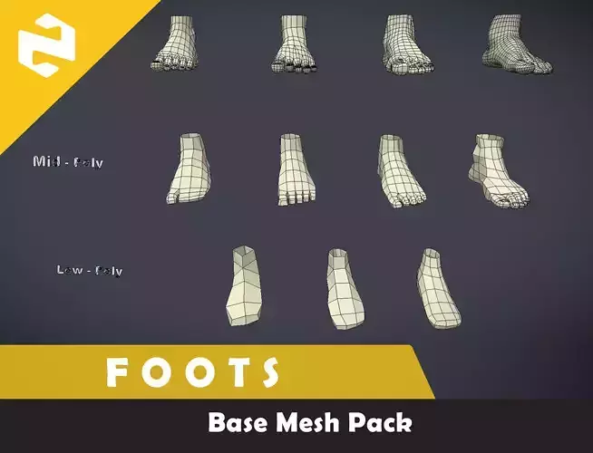 Base Mesh Pack - Foots