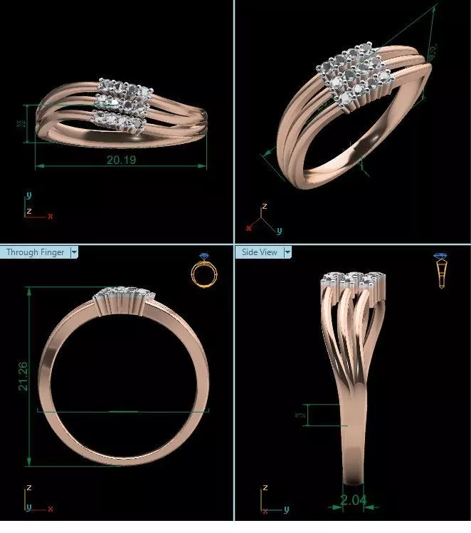  Women Ring Render 3dm STL MTL SLC JCD OBJ FBX Details 3D print model_21