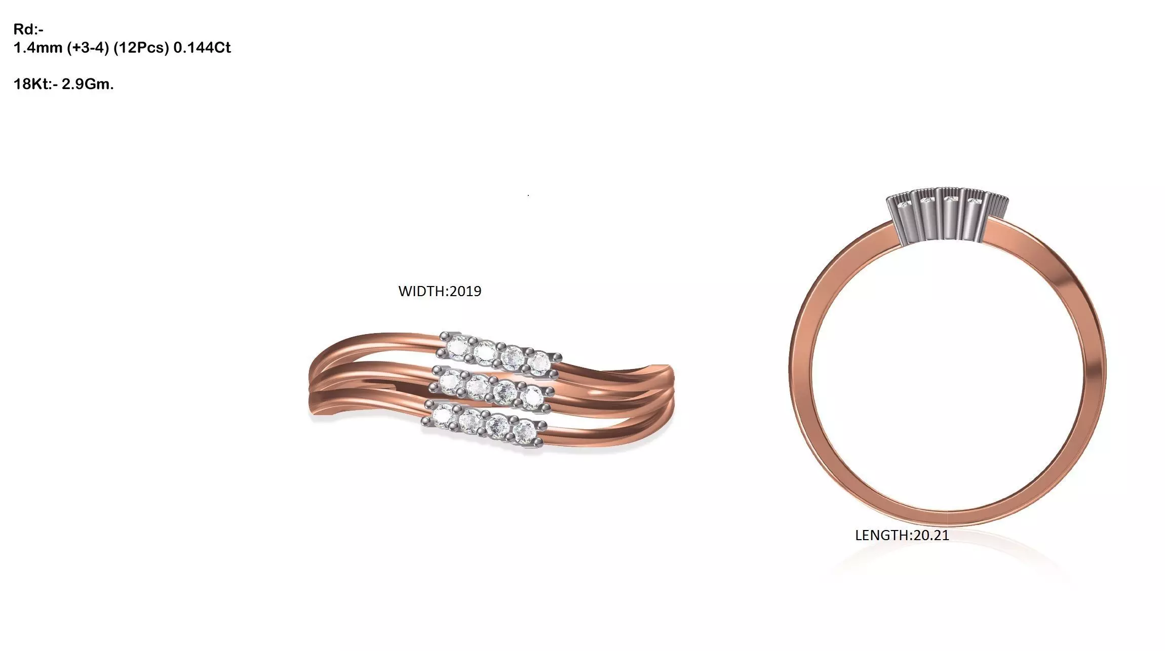  Women Ring Render 3dm STL MTL SLC JCD OBJ FBX Details 3D print model_10