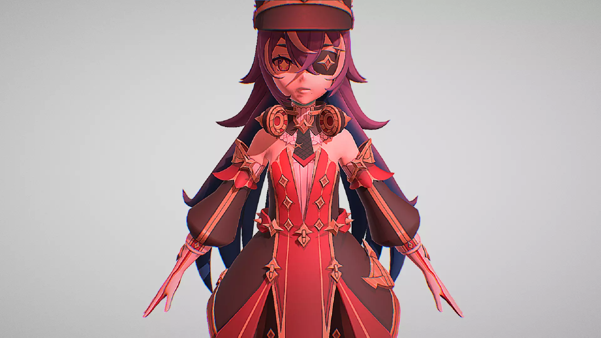 Chevreuse - Genshin Impact - Cute Anime Girl Characters Low-poly 3D model_0