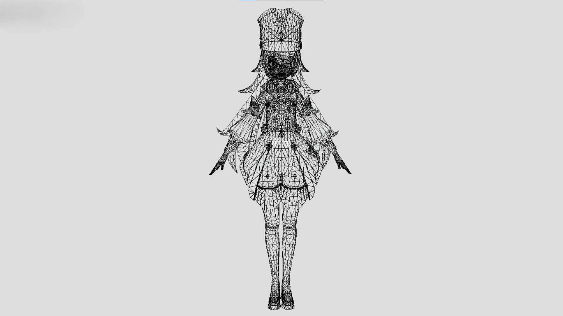 Chevreuse - Genshin Impact - Cute Anime Girl Characters Low-poly 3D model_2