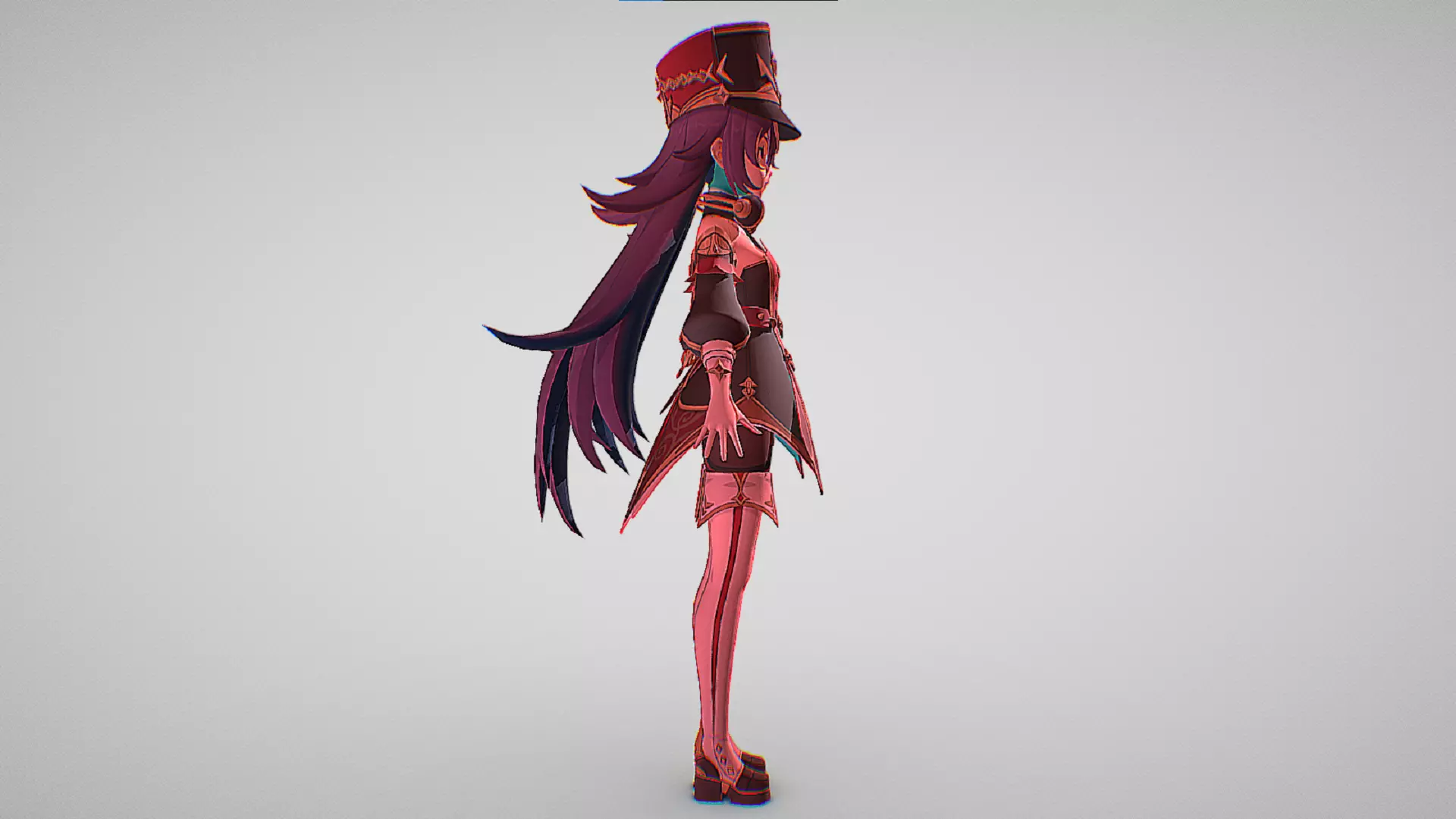 Chevreuse - Genshin Impact - Cute Anime Girl Characters Low-poly 3D model_4