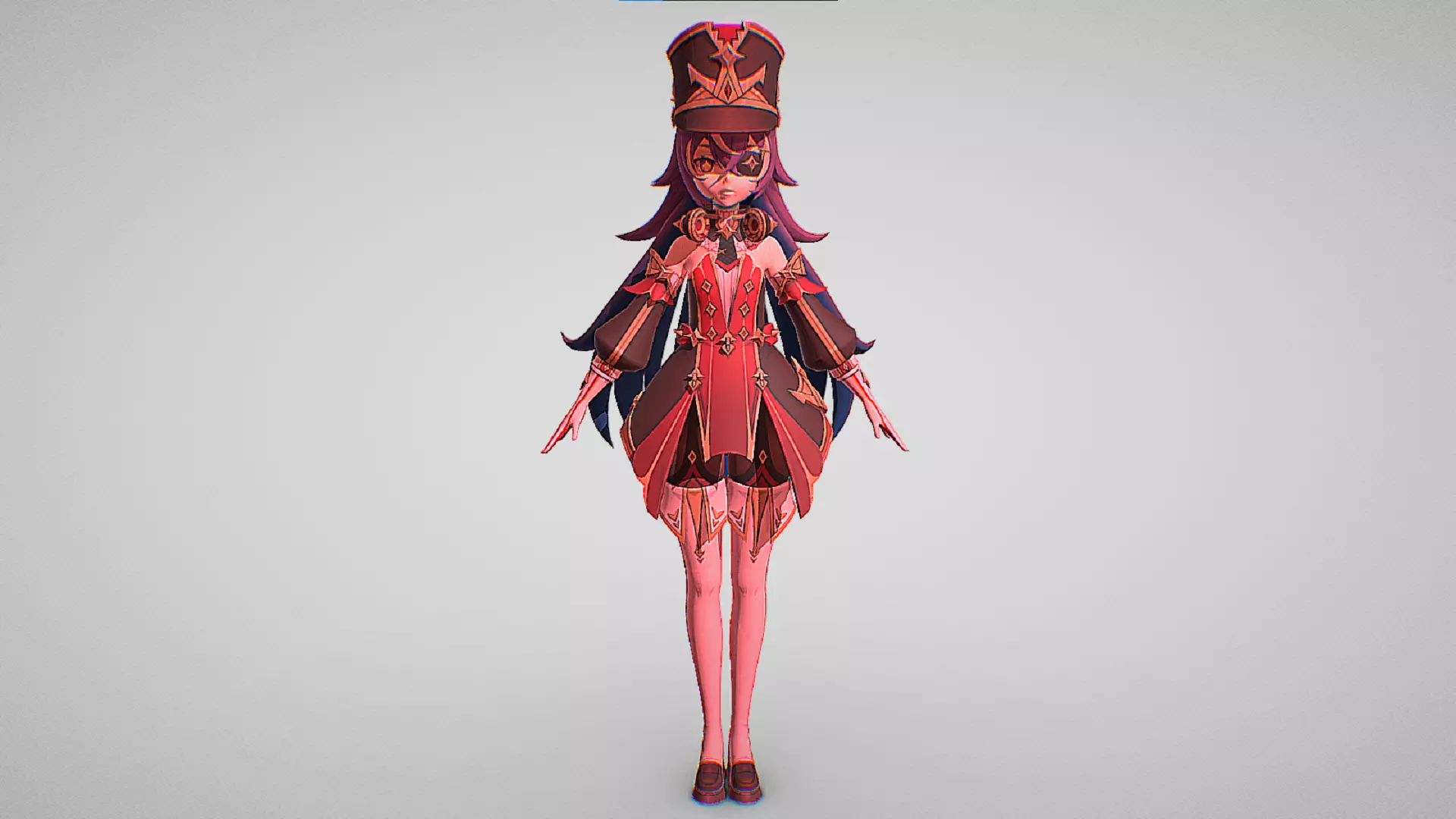 Chevreuse - Genshin Impact - Cute Anime Girl Characters Low-poly 3D model_1