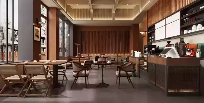 Industrial - style coffee shop