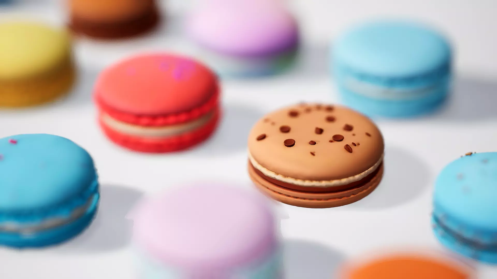 Macaron cake 3D model_4