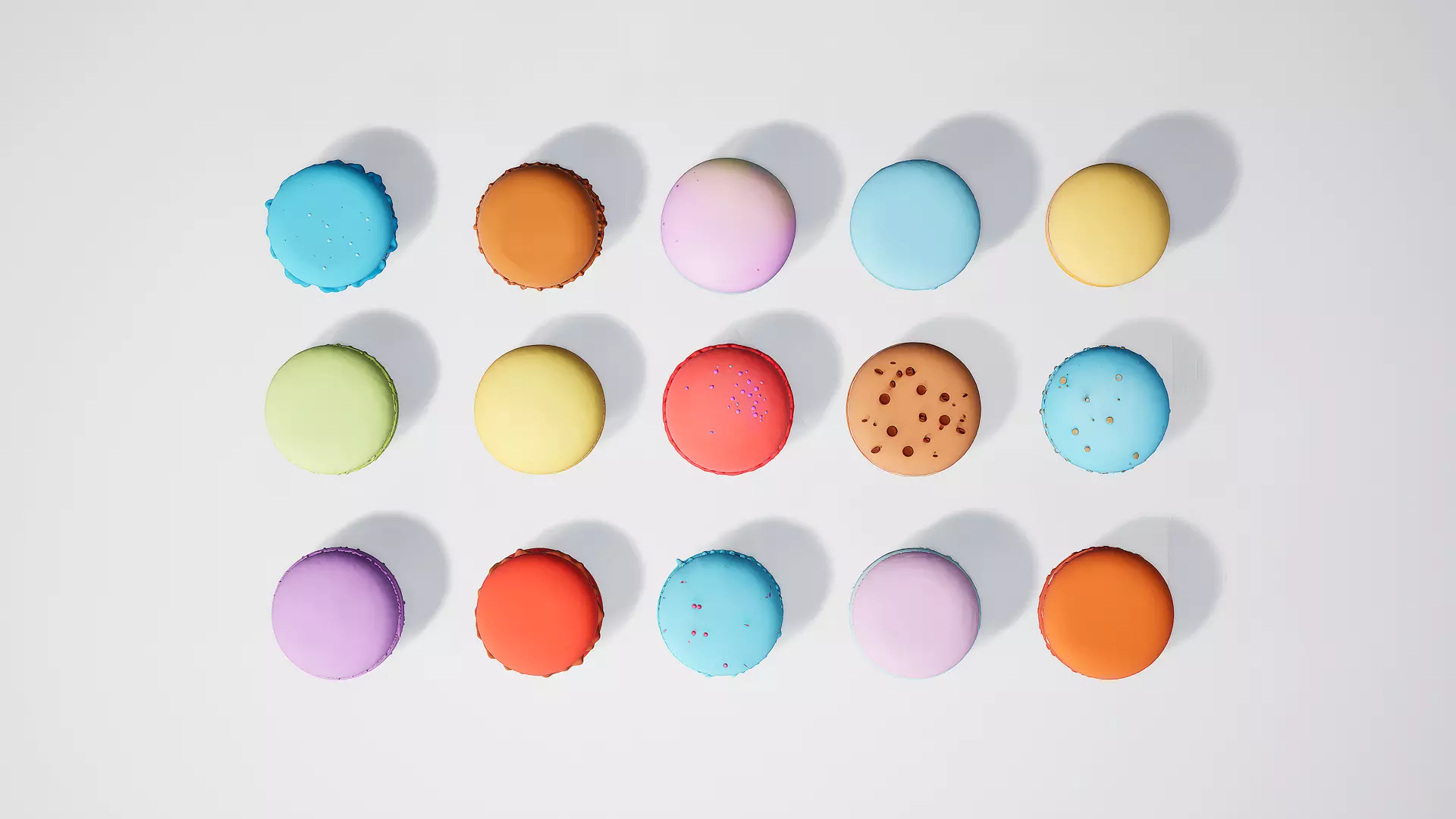 Macaron cake 3D model_1