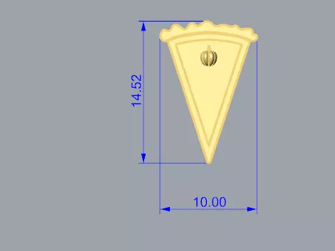 Pumpkin Cheesecake Slice Enamel Fall Pendant 3D Jewelry Model 3D print model_4
