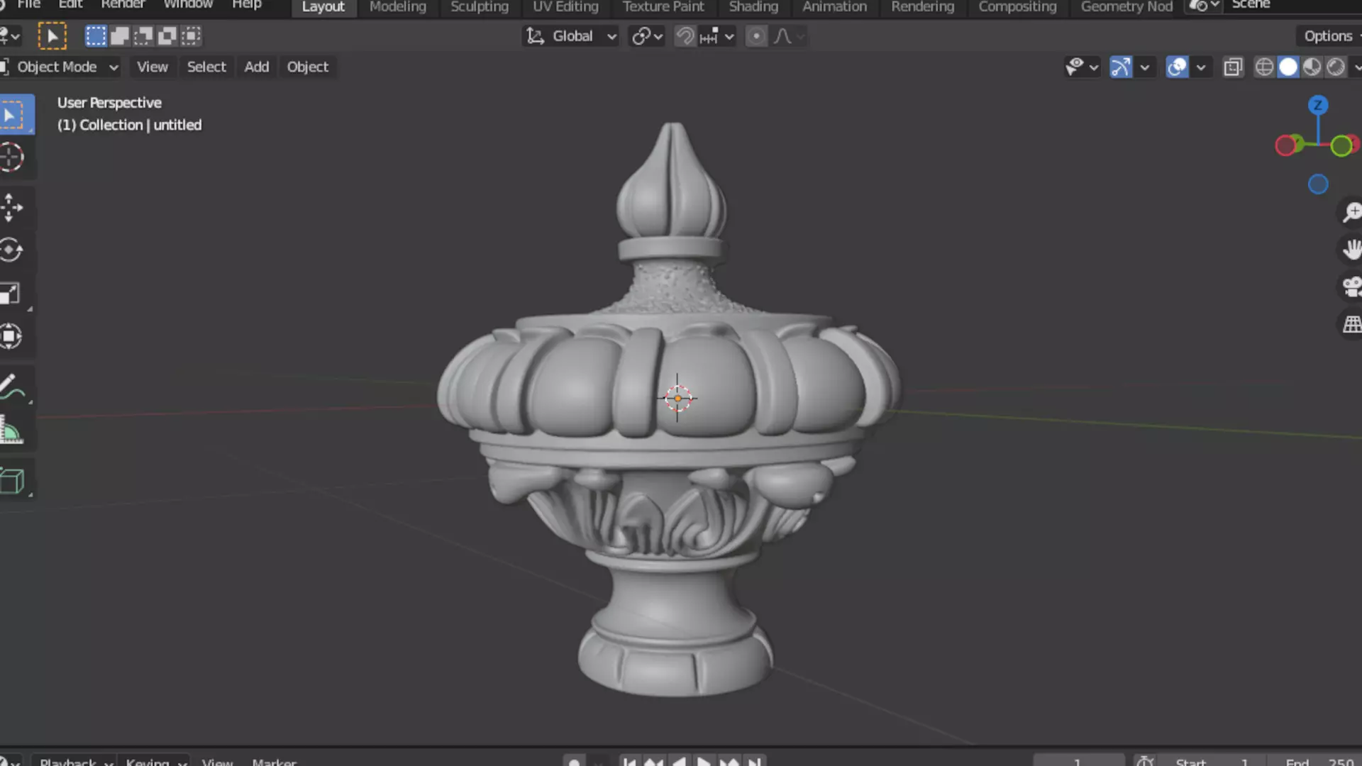 carved classic decorative ornament cnc 3d printing stl 66 3D model_4