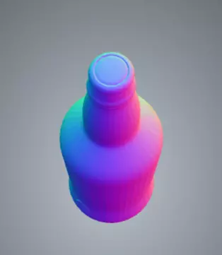 Bottle 2 Low-poly 3D model_1