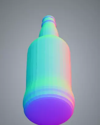 Bottle 2 Low-poly 3D model_2