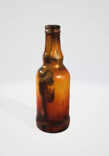 Bottle 2 Low-poly 3D model_5