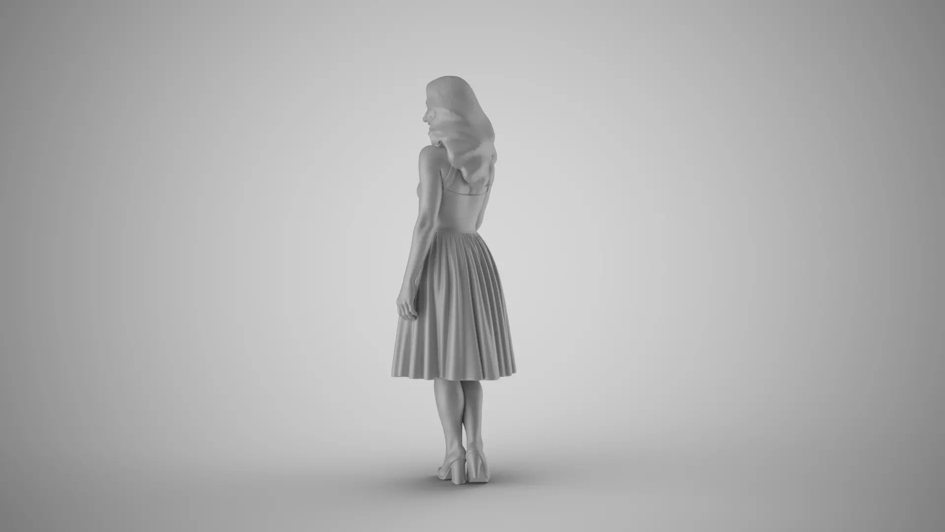 Modest Woman 3D print model_5
