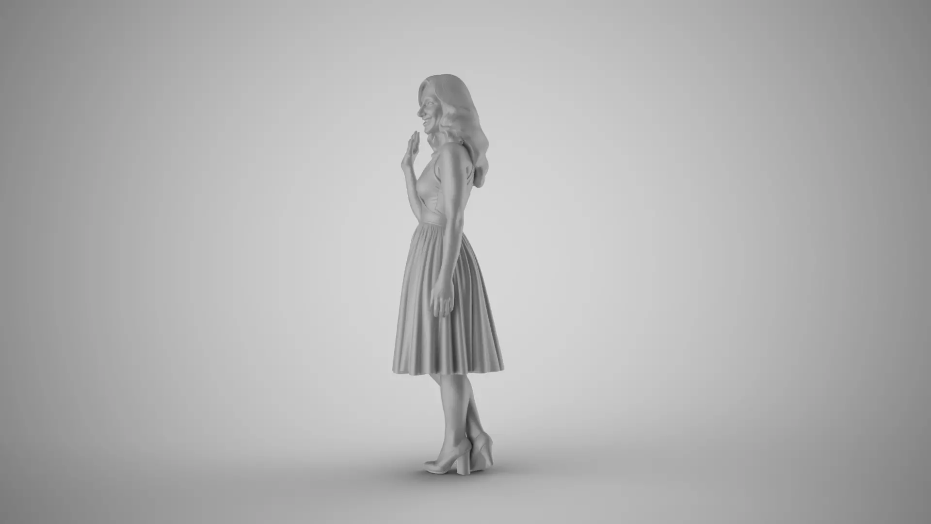 Modest Woman 3D print model_6