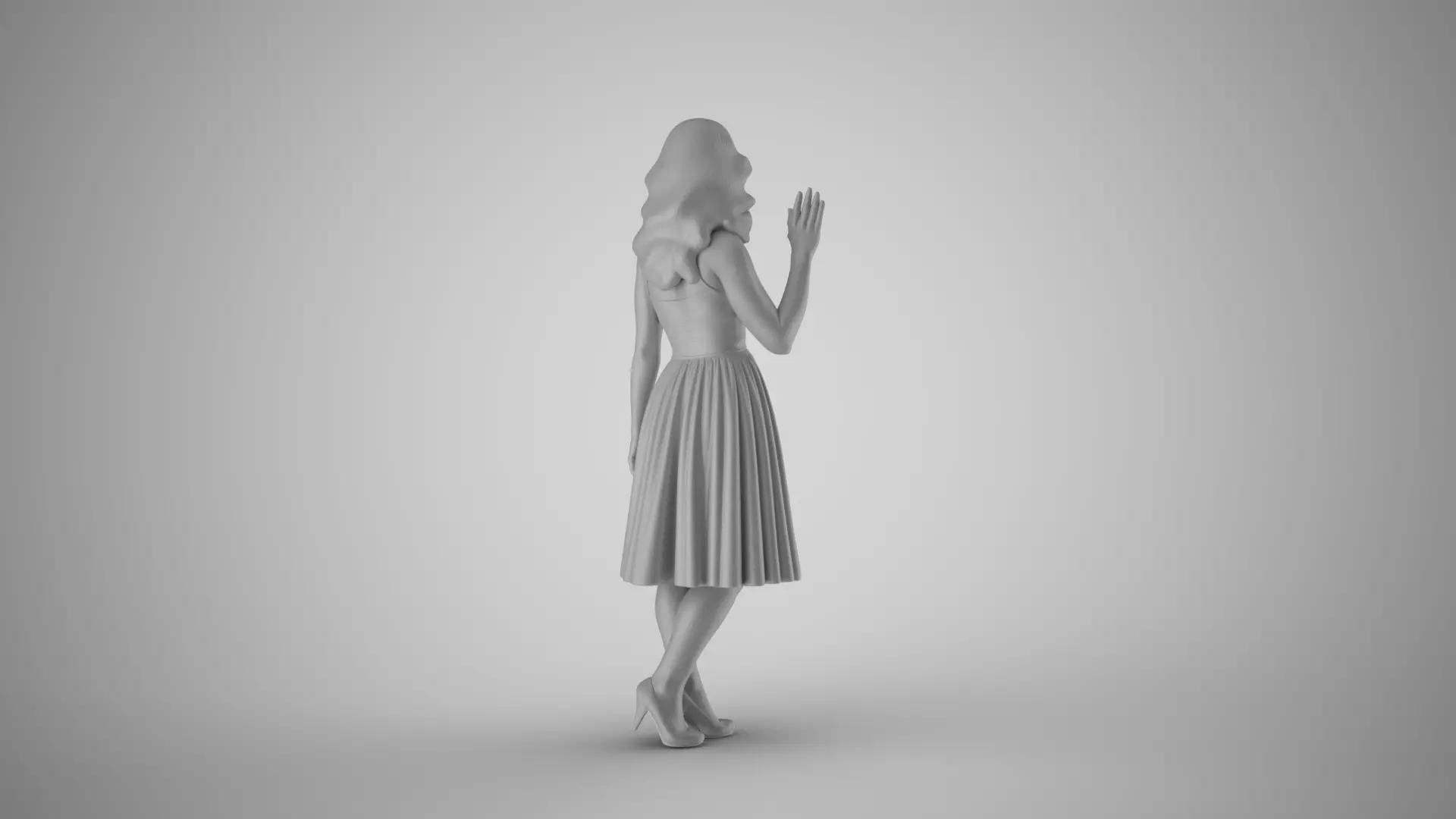 Modest Woman 3D print model_3