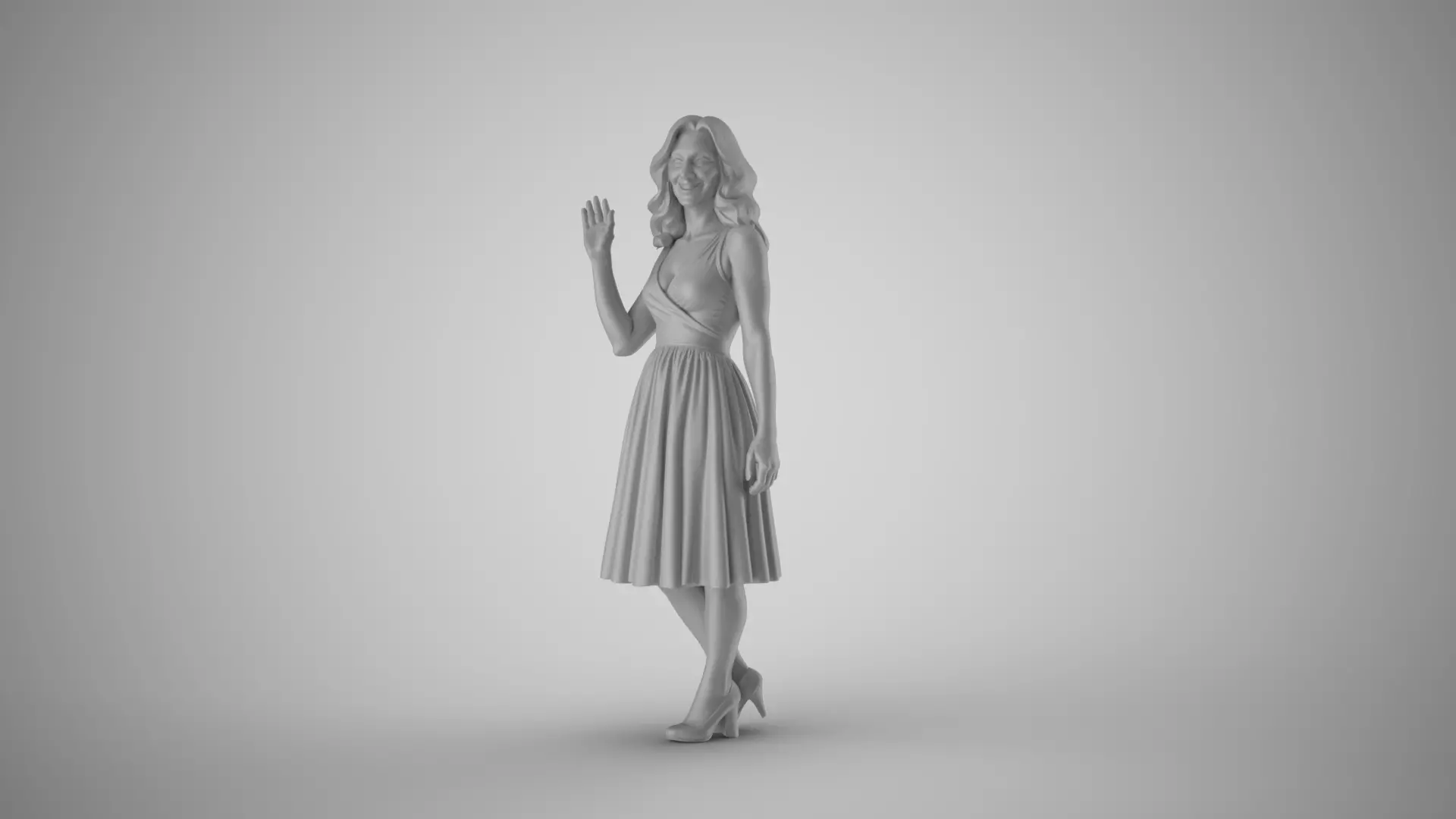 Modest Woman 3D print model_7