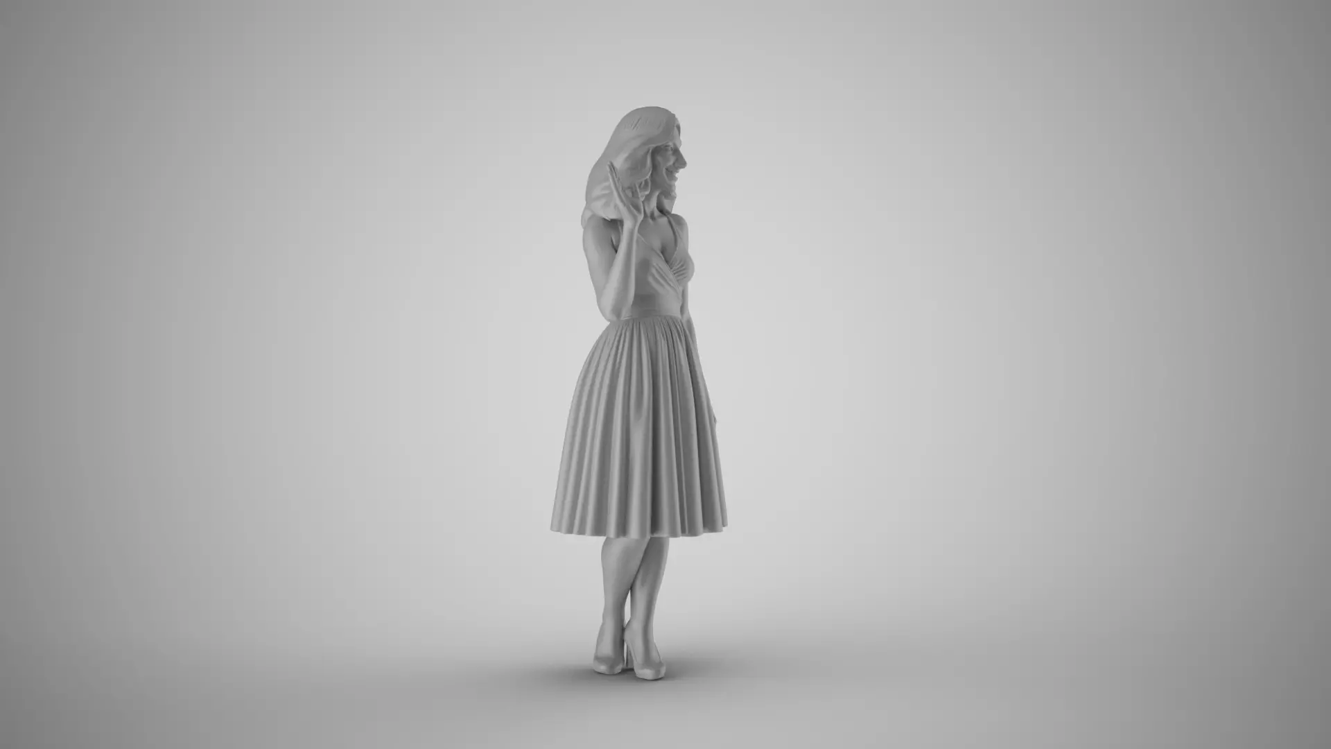 Modest Woman 3D print model_1
