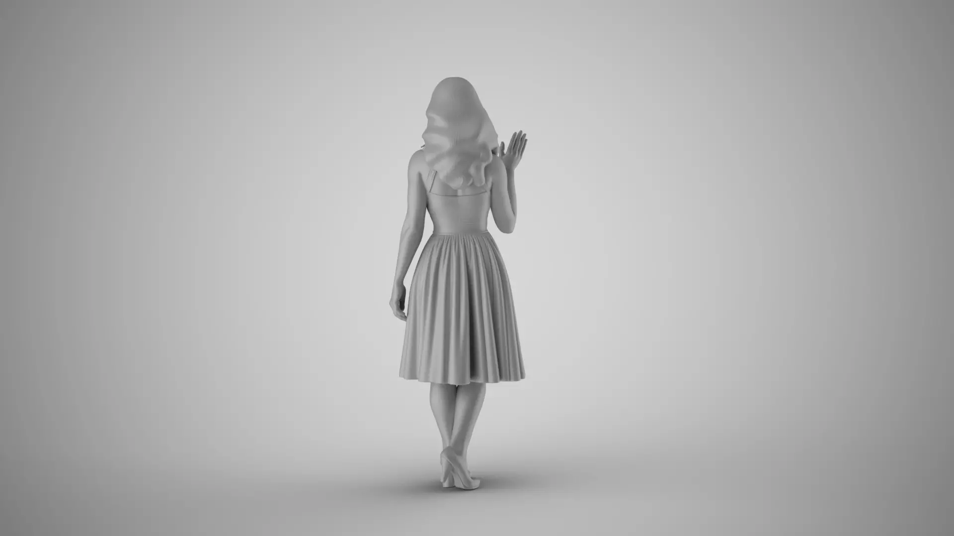 Modest Woman 3D print model_4