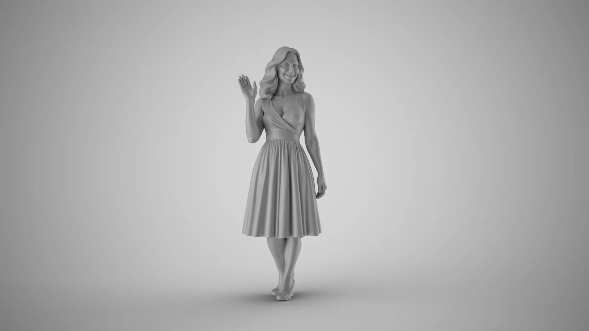 Modest Woman 3D print model_0