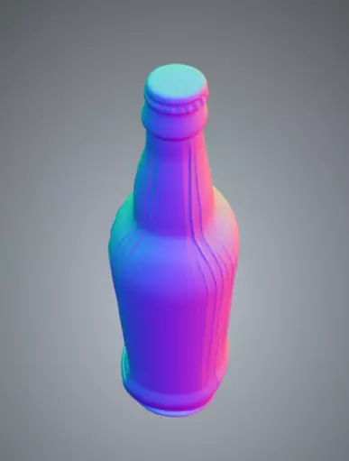 Bottle 4 Low-poly 3D model_3