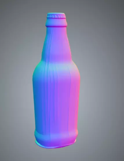 Bottle 4 Low-poly 3D model_0