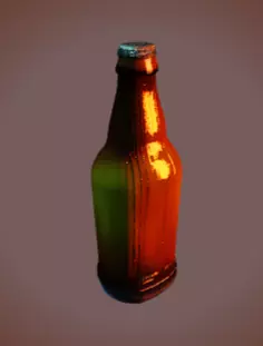 Bottle 4 Low-poly 3D model_4