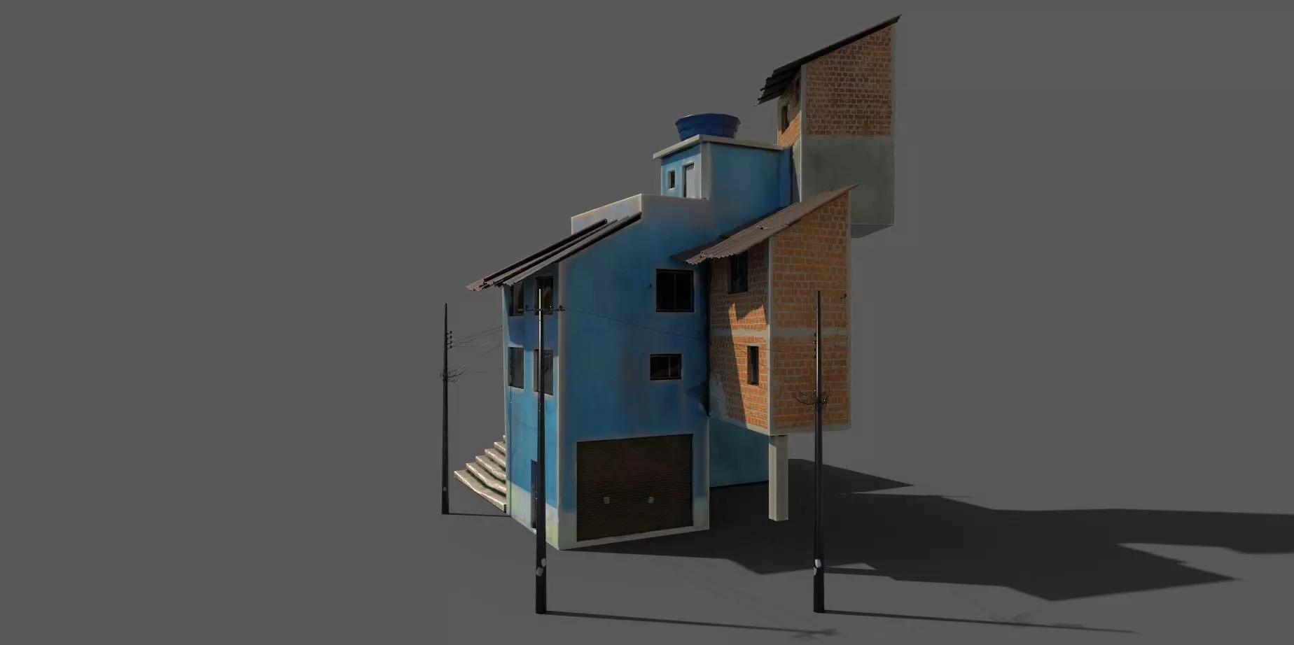 House 05 Low-poly 3D model_1