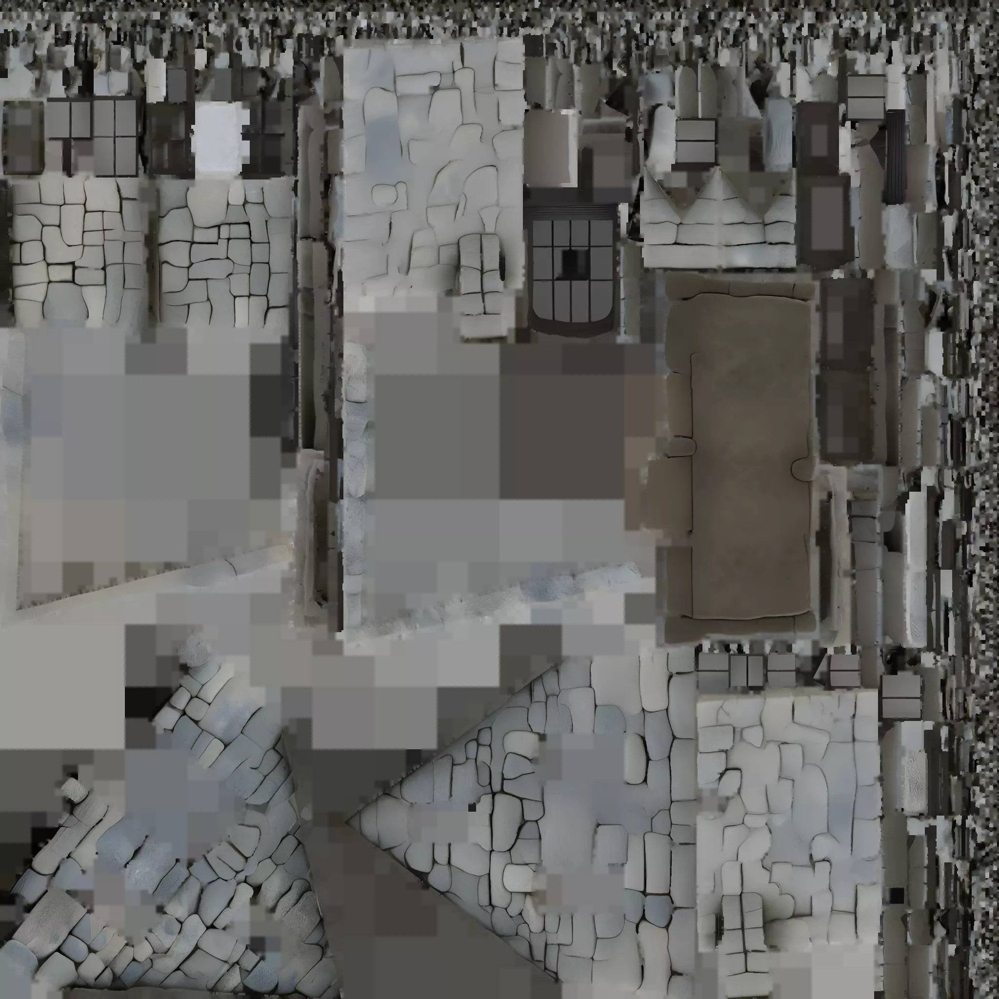 Stone Cottage Low-poly 3D model_11