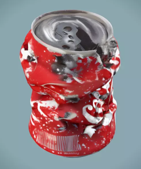 Pop Can 5 Low-poly 3D model_7